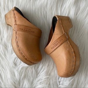 Swedish Hasbeens Kids Leather Clogs